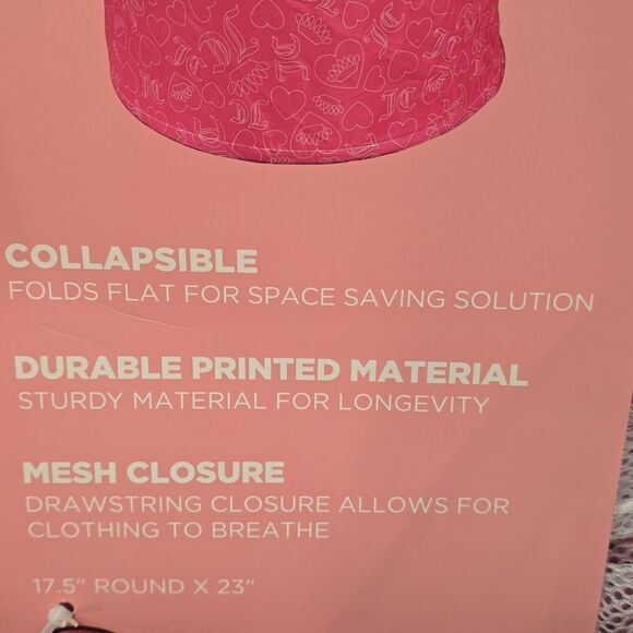 Juicy Couture Home JC Crown & Heart Logo Collapsible Pop-Up Hamper - Picture 5 of 5